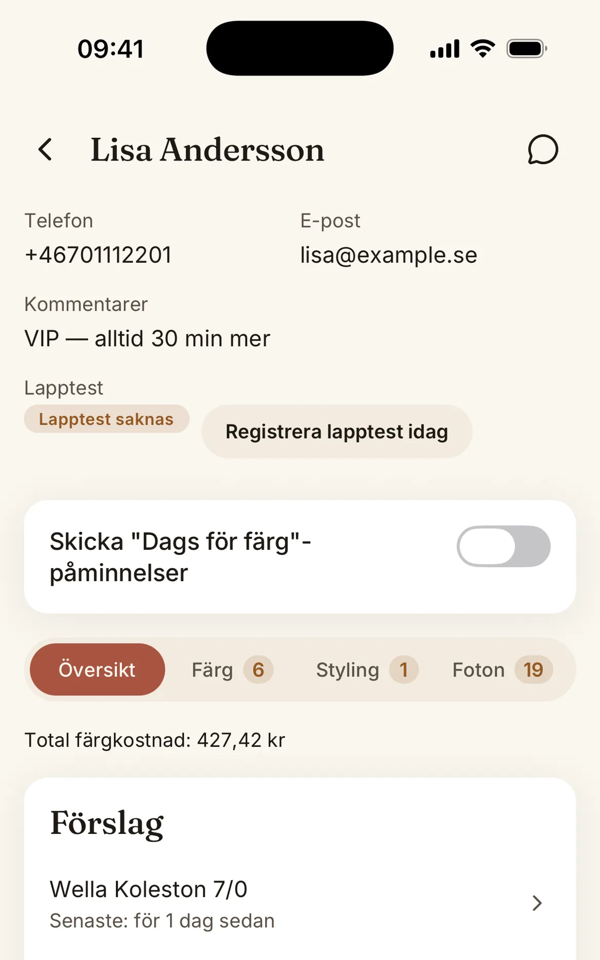 Tonika i mobilen — kundkort